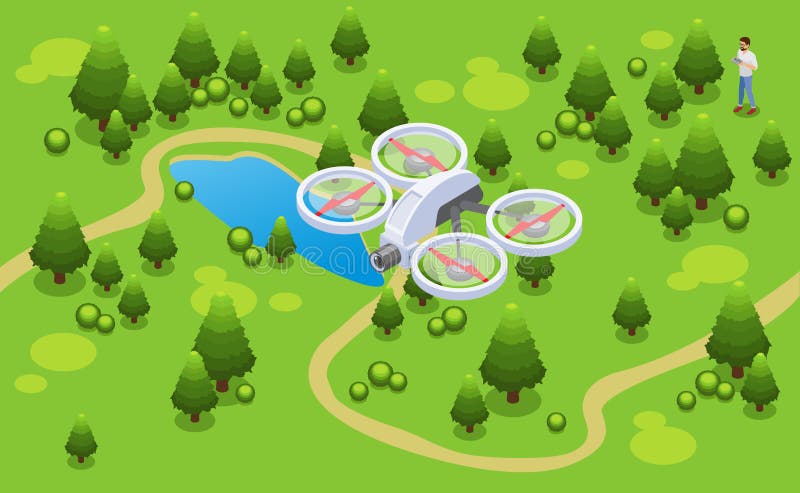 Isometric trutnia Mknący Wideo pojęcie ilustracja wektor
