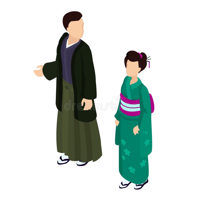 Yukata couple stock vector. Illustration of season, gorgeous - 58500818