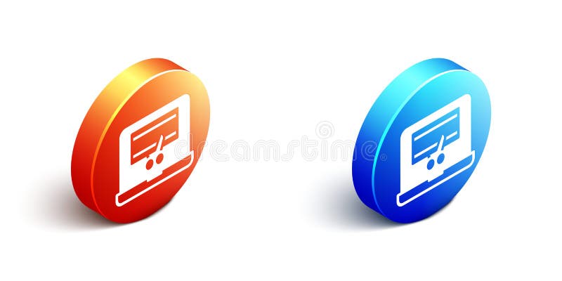 Isometric Video Recorder or Editor Software on Laptop Icon Isolated on White  Background. Video Editing on a Laptop Stock Vector - Illustration of  laptop, production: 221621129