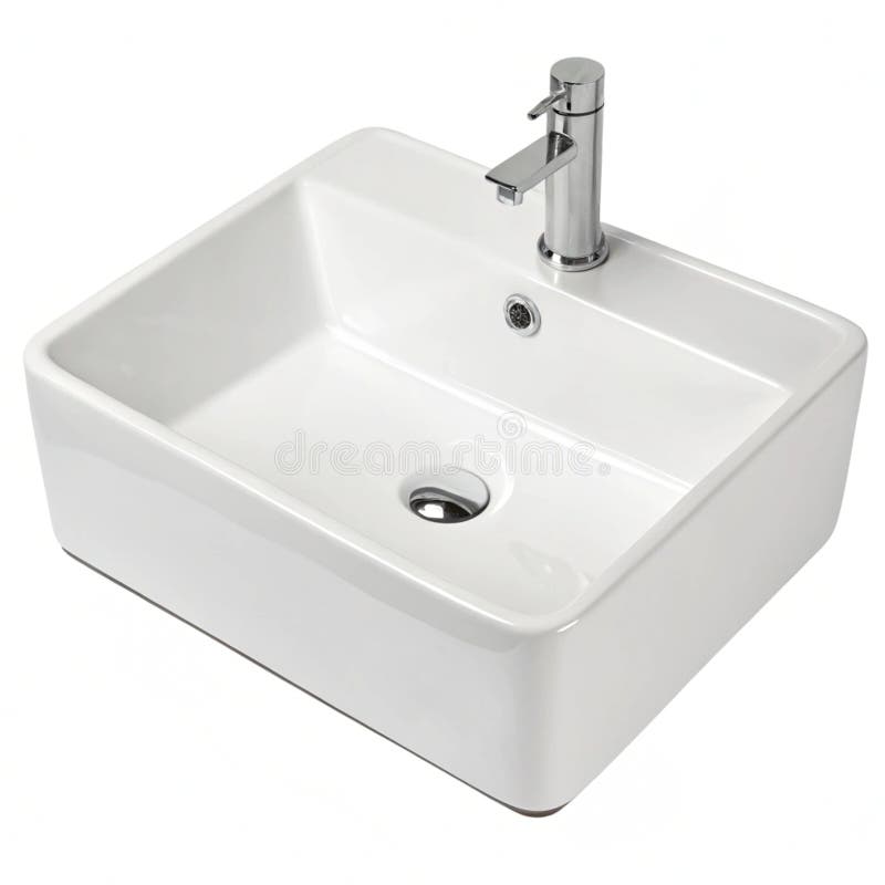 An isometric view of a kitchen sink isolated on a white background, ideal for interior design and home improvement content. Sink ideal illustrations