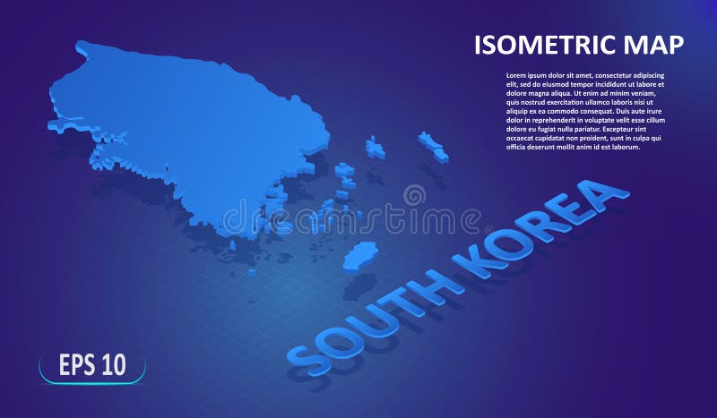 Isometric χάρτης της ΝΟΤΙΑΣ ΚΟΡΕΑΣ Τυποποιημένος επίπεδος χάρτης της χώρας στο μπλε υπόβαθρο Σύγχρονος isometric τρισδιάστατος χά ελεύθερη απεικόνιση δικαιώματος Isometric χάρτης της ΝΟΤΙΑΣ ΚΟΡΕΑΣ Τυποποιημένος επίπεδος χάρτης της χώρας στο μπλε υπόβαθρο Σύγχρονος isometric τρισδιάστατος χά ελεύθερη απεικόνιση δικαιώματος