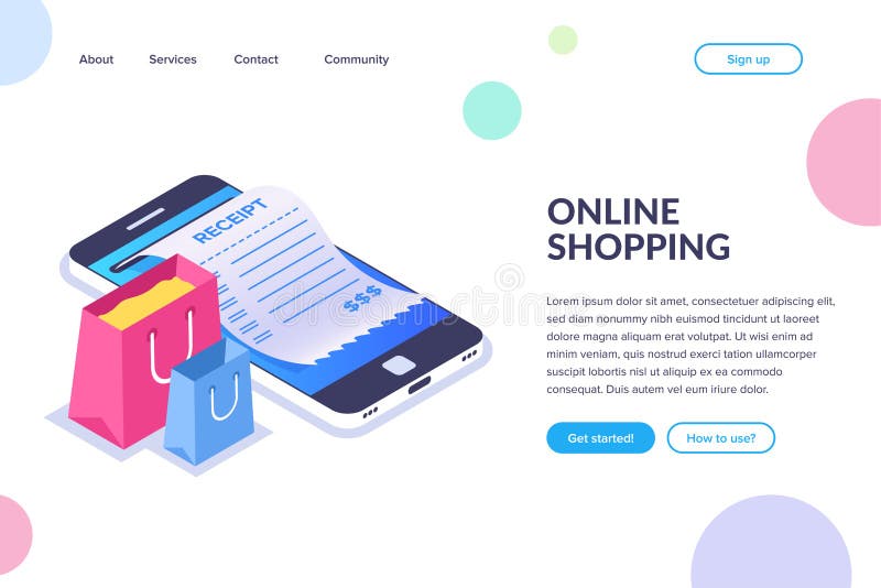 Isometric έννοια on-line αγορών τσάντες αγορών στο υπόβαθρο ενός κινητού τηλεφώνου Παραλαβή στην οθόνη smartphone ελεύθερη απεικόνιση δικαιώματος Isometric έννοια on-line αγορών τσάντες αγορών στο υπόβαθρο ενός κινητού τηλεφώνου Παραλαβή στην οθόνη smartphone ελεύθερη απεικόνιση δικαιώματος