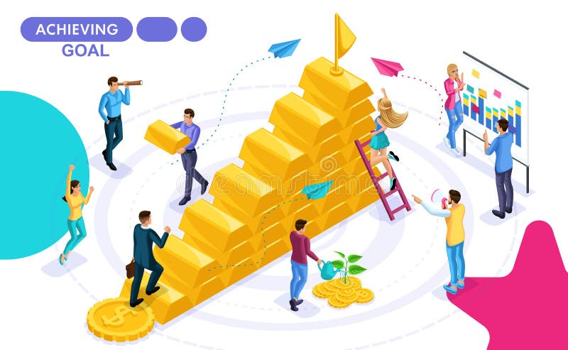 Isometric έννοια της μετακίνησης προς έναν στόχο, η ανάπτυξη της επιχείρησης, για να κερδίσει ένα βραβείο Isometric άνθρωποι στην απεικόνιση αποθεμάτων Isometric έννοια της μετακίνησης προς έναν στόχο, η ανάπτυξη της επιχείρησης, για να κερδίσει ένα βραβείο Isometric άνθρωποι στην απεικόνιση αποθεμάτων