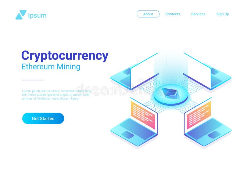 Isometric πλατφόρμα εμπορικών συναλλαγών Cryptocurrency Etherium απεικόνιση αποθεμάτων Isometric πλατφόρμα εμπορικών συναλλαγών Cryptocurrency Etherium απεικόνιση αποθεμάτων