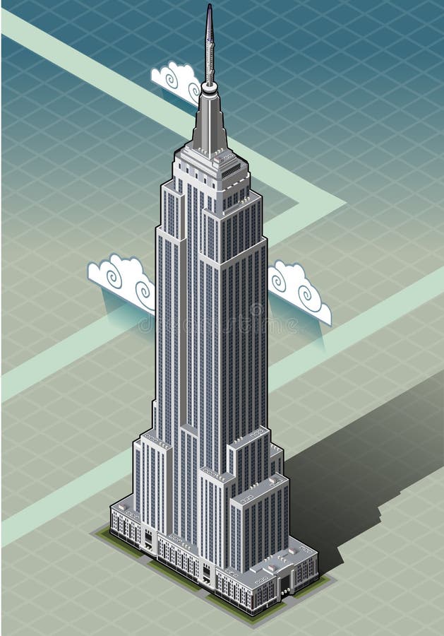 Isometrisch Empire State Building royalty-vrije illustratie Isometrisch Empire State Building royalty-vrije illustratie