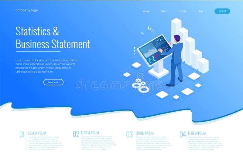 Isometrisch mannetje voor het grote scherm voor gegevensanalyse Statistieken en bedrijfsverklaring, Analytics-dashboard stock illustratie Isometrisch mannetje voor het grote scherm voor gegevensanalyse Statistieken en bedrijfsverklaring, Analytics-dashboard stock illustratie
