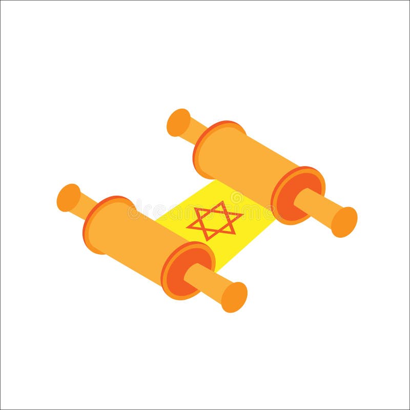 Isometrische flache alte jüdische Rolle Chanukkas, jüdische Feiertagsikone Illustration des Elements für Chanukka im Vektor lizenzfreie abbildung Isometrische flache alte jüdische Rolle Chanukkas, jüdische Feiertagsikone Illustration des Elements für Chanukka im Vektor lizenzfreie abbildung