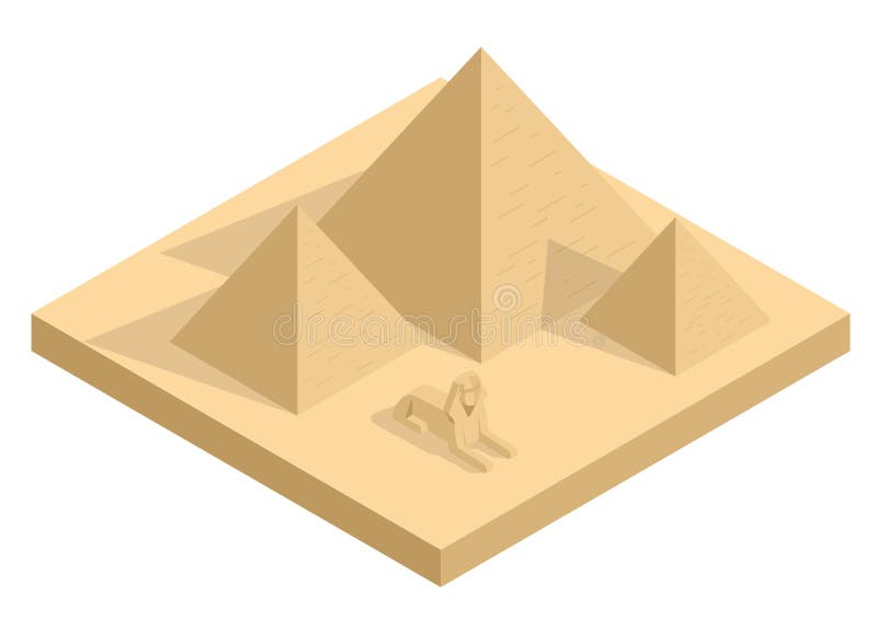Isometrische große Sphinx einschließlich Pyramiden von Menkaure und von Khafre im weißen Hintergrund Giseh, Kairo, Ägypten ägypti lizenzfreie abbildung Isometrische große Sphinx einschließlich Pyramiden von Menkaure und von Khafre im weißen Hintergrund Giseh, Kairo, Ägypten ägypti lizenzfreie abbildung