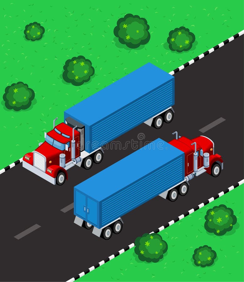 Isometrischer LKW lizenzfreie abbildung Isometrischer LKW lizenzfreie abbildung