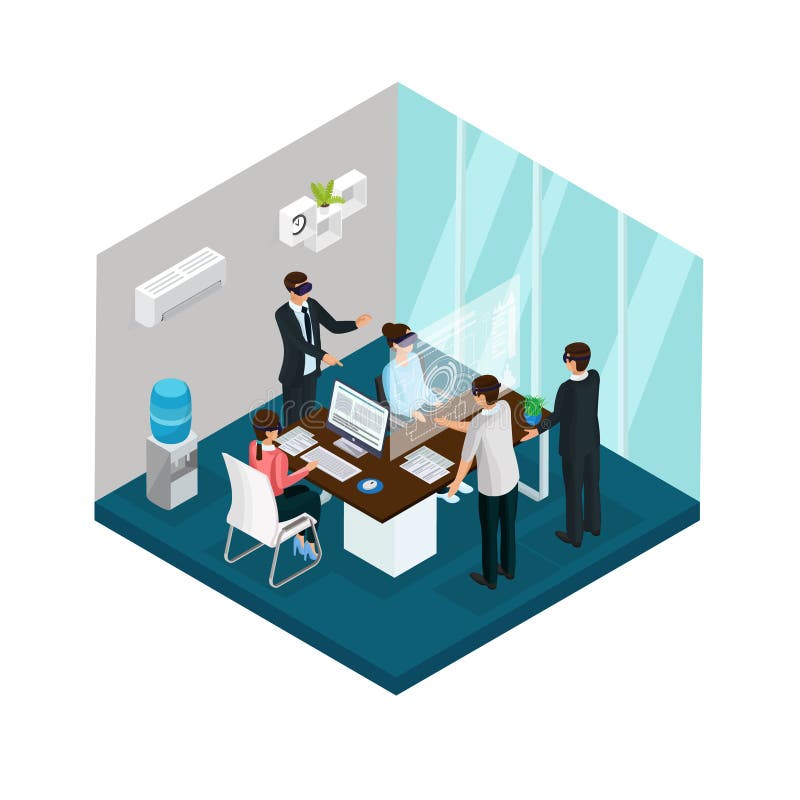 Isometrisches Geschäfts-Innovations-Konzept stock abbildung