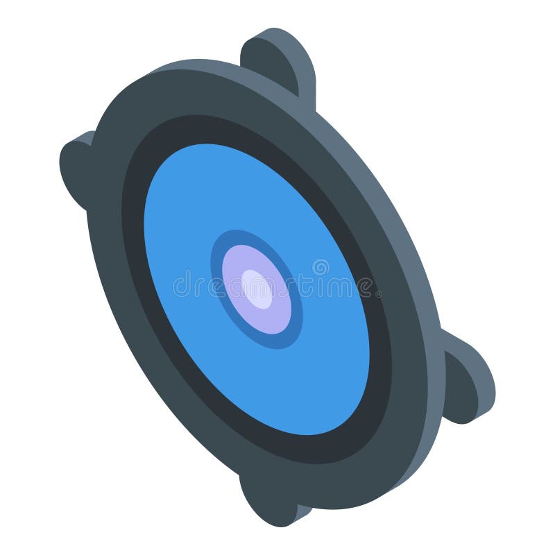 Isomometrischer Icon des modernen Hifi-Lautsprechers. Automusiksystem vektor abbildung