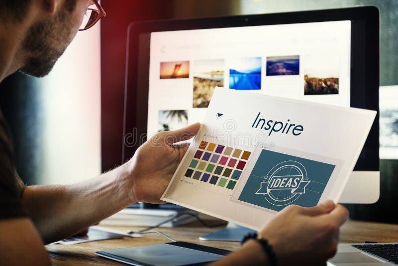 Ispiri è progettazione creativa Logo Concept immagine stock Ispiri è progettazione creativa Logo Concept immagine stock