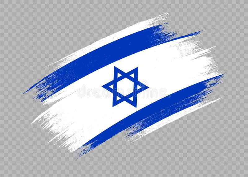 Israel Flag with Brush Paint Textured Isolated on Png or Transparent  Background,Symbol of Israel,template for Banner,promote, Stock Vector -  Illustration of design, patriotism: 229895860