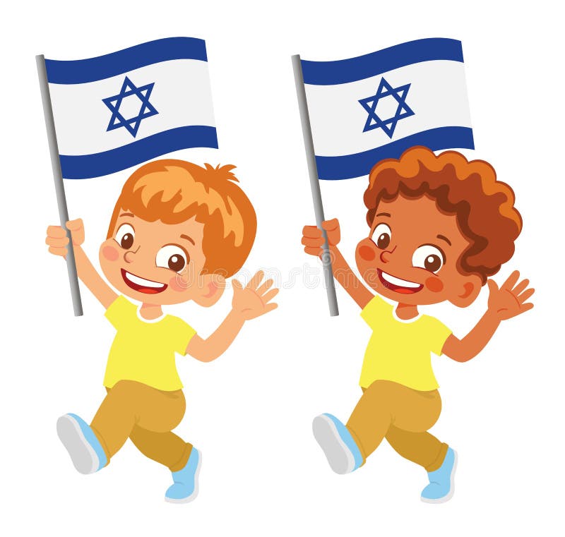 Children Israeli Flag Stock Illustrations – 60 Children Israeli Flag ...