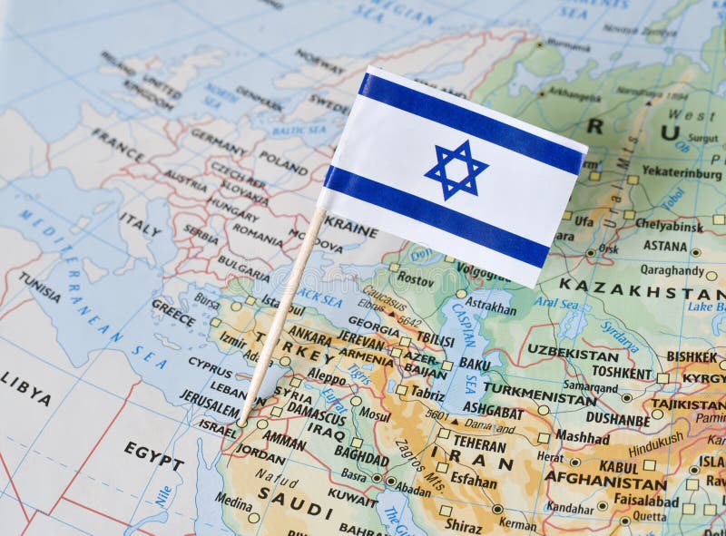Israel flaggastift på översikt