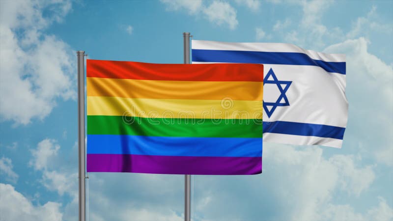 'Israel and lgbt'-Bewegung auch 'Gay Pride' stock abbildung