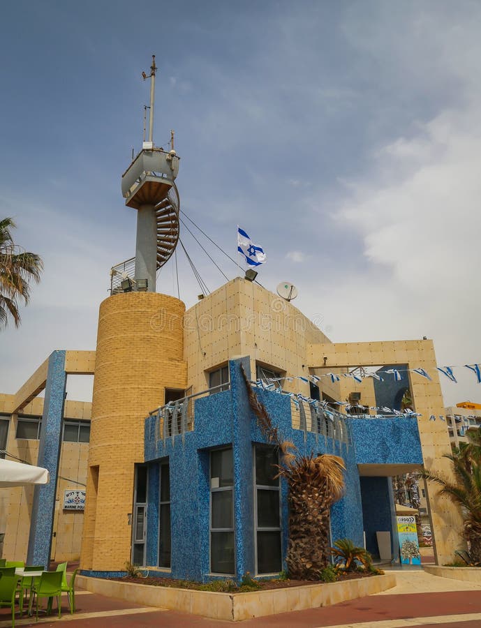 Israel Marine Police office in Ashkelon Marina stock images Israel Marine Police office in Ashkelon Marina stock images