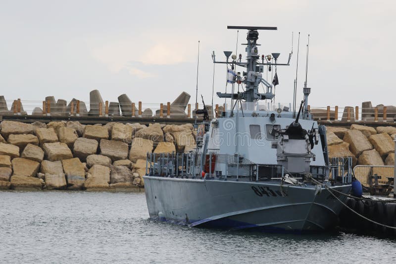 Israel Navy Patrol Boat Super Dvora Mk III in Herzliya Marina royalty free stock image Israel Navy Patrol Boat Super Dvora Mk III in Herzliya Marina royalty free stock image