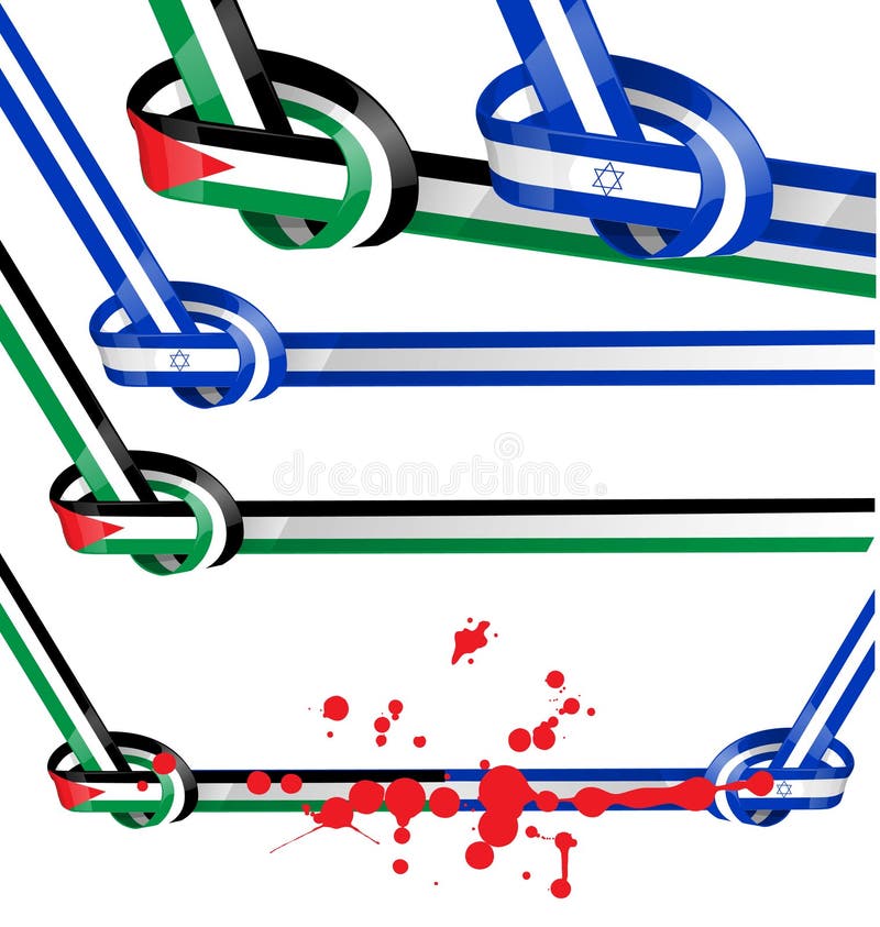 Israele e bandiera stabilita della Palestina illustrazione di stock Israele e bandiera stabilita della Palestina illustrazione di stock