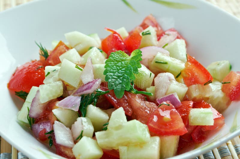 Israeli salad stock images