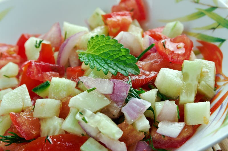 Israeli salad stock images