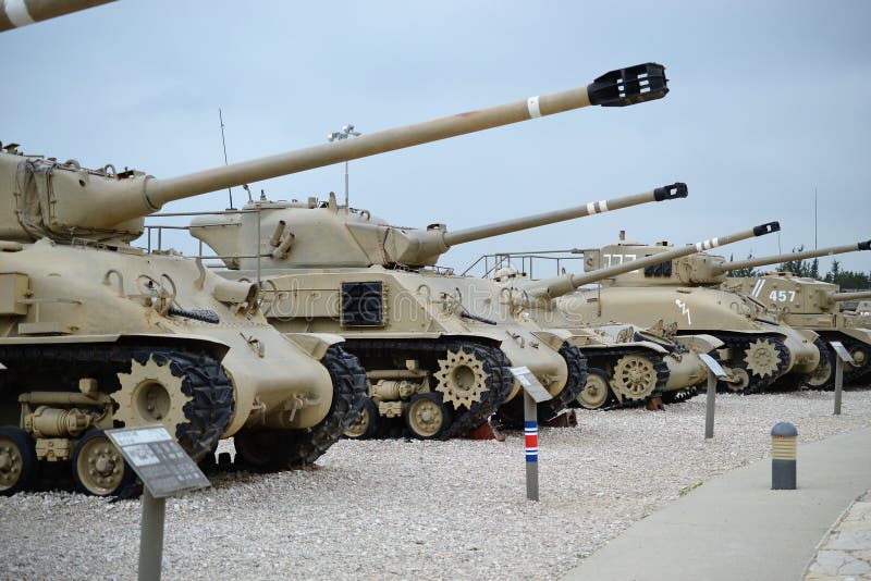 Israeli tanks at the Israeli Tank museum in Latrun, Israel stock photo Israeli tanks at the Israeli Tank museum in Latrun, Israel stock photo