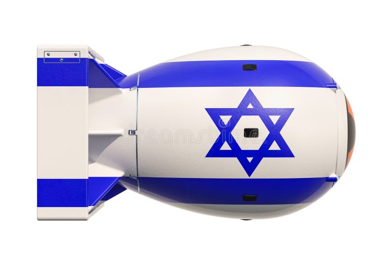 Israelisches Kernwaffekonzept, Wiedergabe 3D vektor abbildung Israelisches Kernwaffekonzept, Wiedergabe 3D vektor abbildung