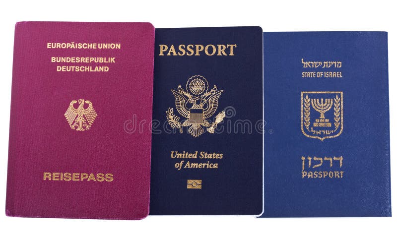 Nationalité triple - Israélien, Américain et Allemand image stock Nationalité triple - Israélien, Américain et Allemand image stock