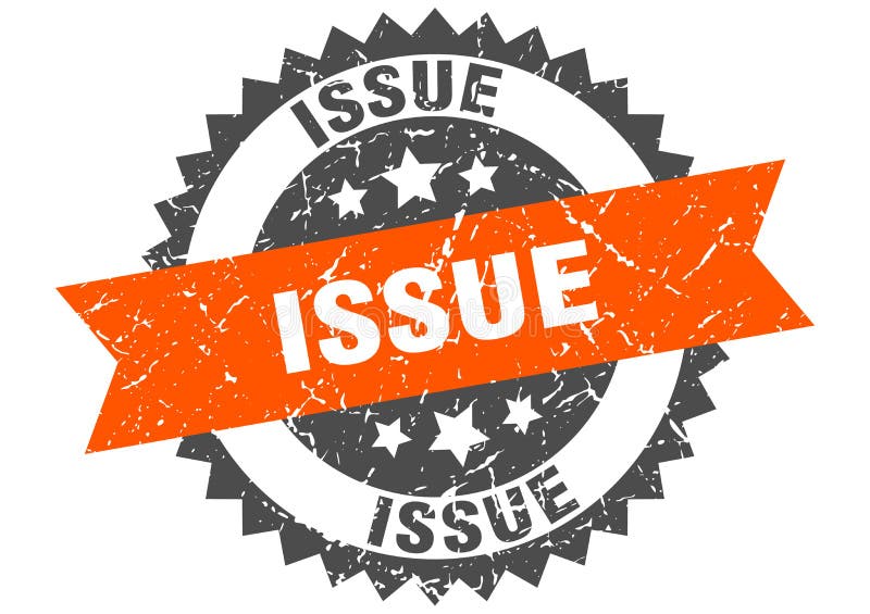Issue stamp. issue grunge round sign. stock illustration