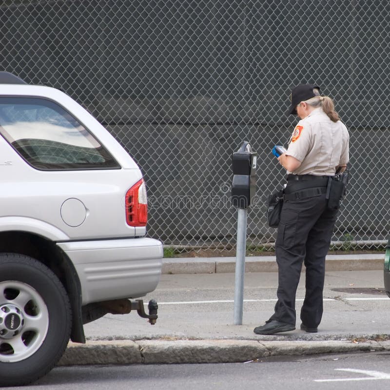 Issuing a Parking Ticket_7916-1S stock image Issuing a Parking Ticket_7916-1S stock image