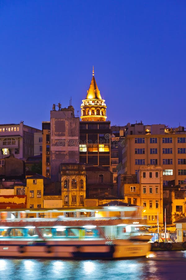 Istanbul Turkey at night - architecture travel background. Istanbul Turkey at night - architecture travel background