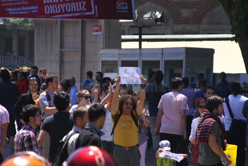Istanbul June 1 Gezi Park Public Protest Against The Government