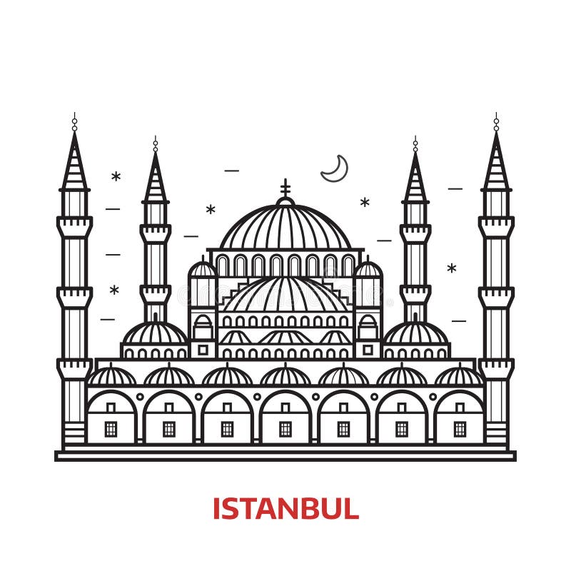 Istanbul Landmark Vector Illustration