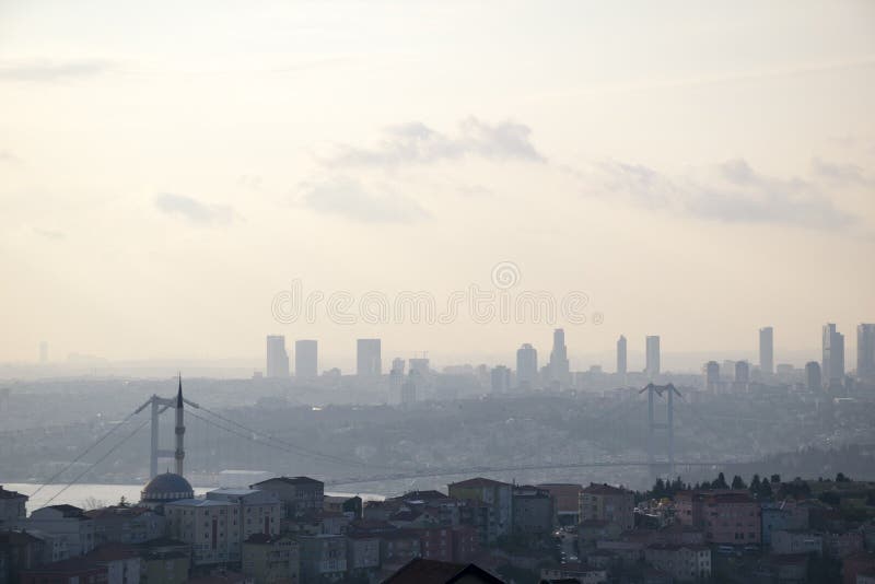 Istanbul landscape from Camlica Mosque royalty free stock photography Istanbul landscape from Camlica Mosque royalty free stock photography