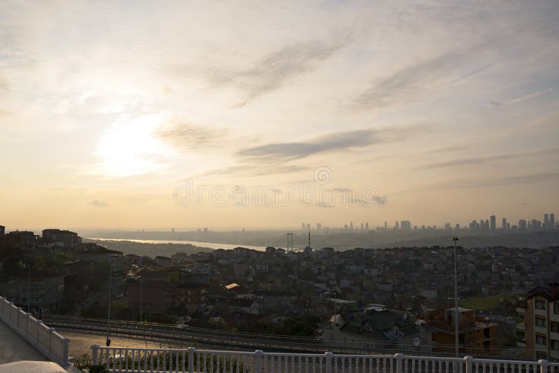 Istanbul landscape from Camlica Mosque stock image Istanbul landscape from Camlica Mosque stock image