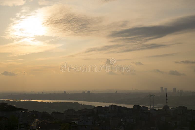 Istanbul landscape from Camlica Mosque stock photo Istanbul landscape from Camlica Mosque stock photo
