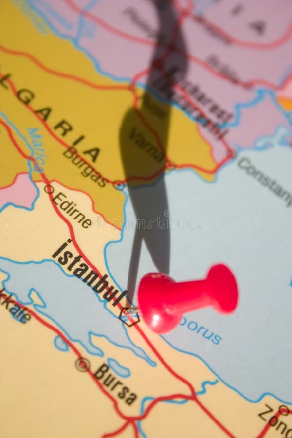 Istanbul on the map royalty free stock image