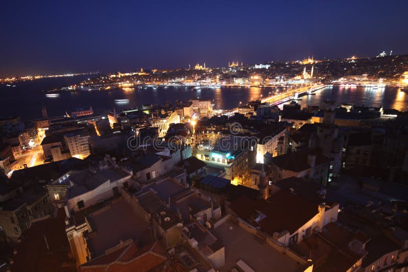 Istanbul at Night royalty free stock images