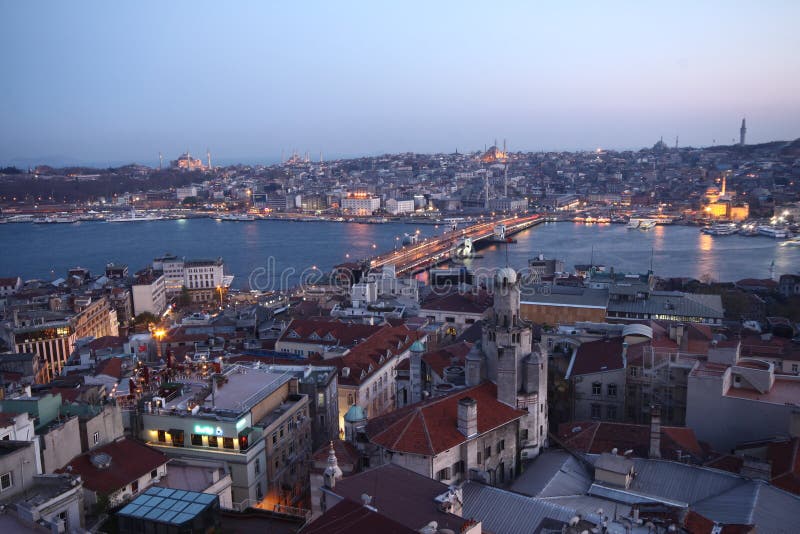 Istanbul at Night stock photo