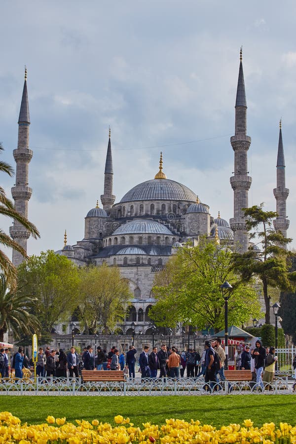 Istanbul, Turkey - April 21, 2017: Blue Mosque on background the blue sky on clear day, Istanbul stock images