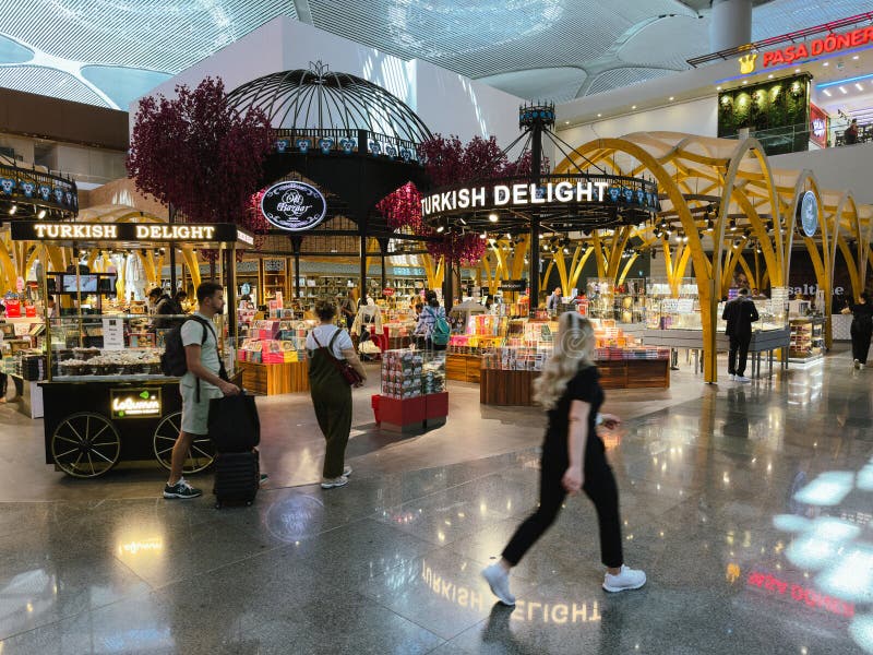 Huge digital screens of Louis Vuitton store inside Istanbul airport inside  the boarding area, istanbul, Turkey – Stock Editorial Photo © canyalcin  #314038940