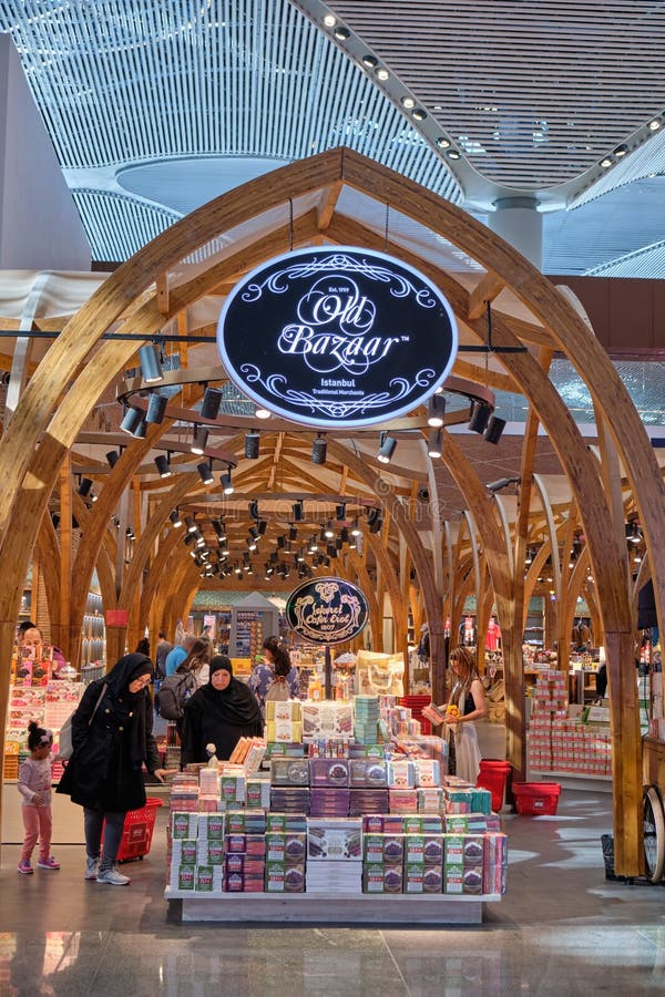 duty free shops and food court at new istanbul airport editorial stock image image of aircraft hall 179718399