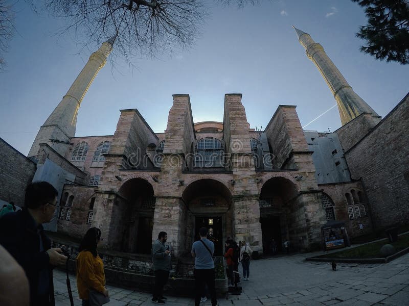 Istanbul, Turquie, le 6 mars 2019 : Mosquée de Hagia Sophia image libre de droits Istanbul, Turquie, le 6 mars 2019 : Mosquée de Hagia Sophia image libre de droits