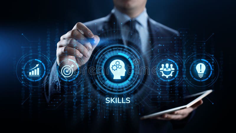 Istruzione di abilit? che impara concetto personale di affari di competenza di sviluppo illustrazione di stock Istruzione di abilit? che impara concetto personale di affari di competenza di sviluppo illustrazione di stock