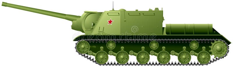 ISU-122 self-propelled  tank destroyer artillery unit based on IS-2 Heavy Tank