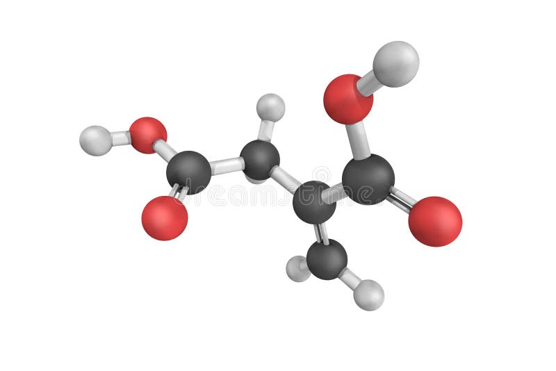 Itaconsäure, alias methylenesuccinic Säure, historicall stockbild Itaconsäure, alias methylenesuccinic Säure, historicall stockbild