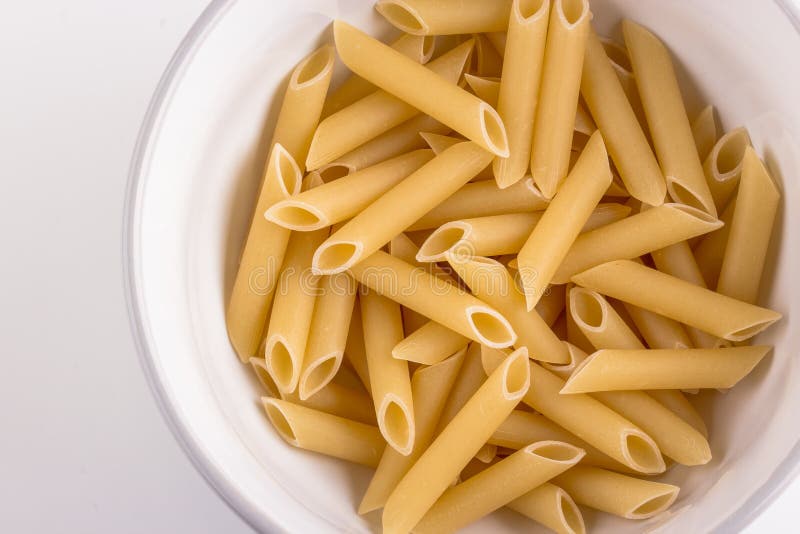 Italiaans Ruw Penne Macaroni Pasta Stock Foto Image of patroon, sluit