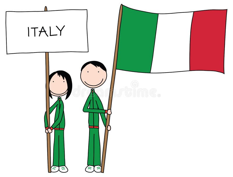 Italiaanse vlag stock illustratie Italiaanse vlag stock illustratie