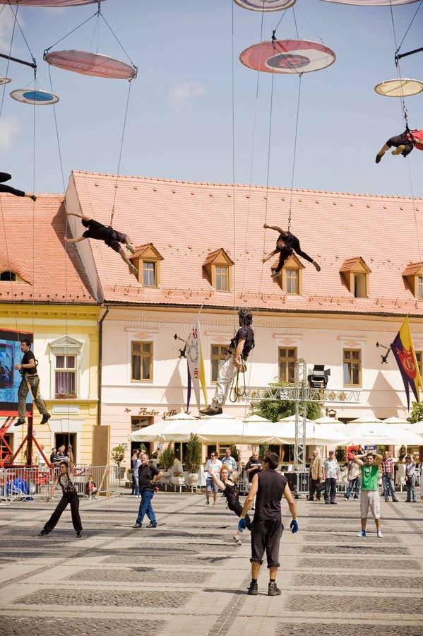 Italian Acrobatic Team in Sibiu Romania stock photos Italian Acrobatic Team in Sibiu Romania stock photos