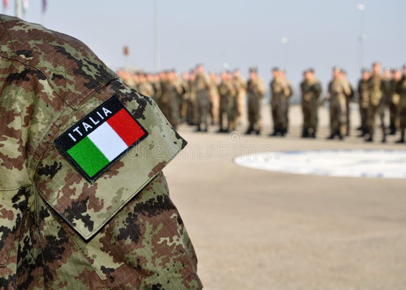 Italian armed forces uniform with tricolore